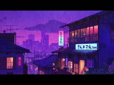 Feeling Happy👒Nostalgic Retro Vibes & Japanese Town Ambience💧💦Lofi Music to Put You in A Better Mood