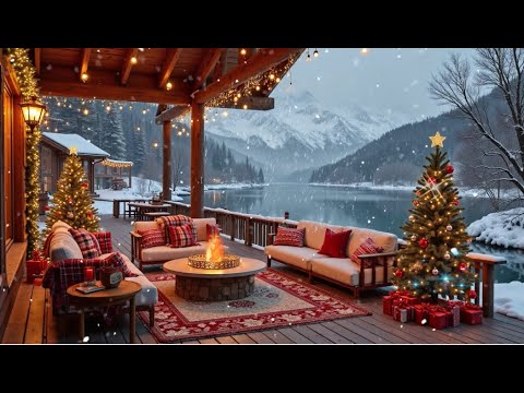 Snowy Christmas Jazz Lounge – Peaceful Winter Piano