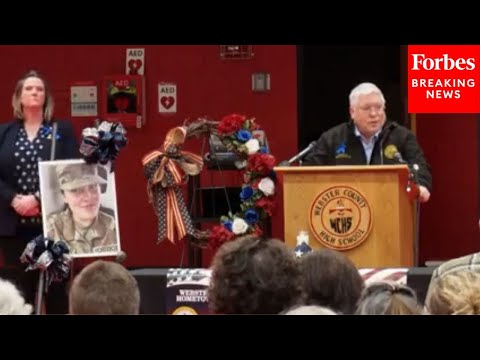 West Virginia Gov. Patrick Morrisey Holds Vigil For Sarah Beckstrom, Fallen National Guard Member