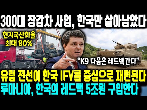 [외신보도] 루마니아의 300대 장갑차 사업에 한국만 살아남았다 ㅣ유럽 전선이 한국 IFV를 중심으로 재편된다! 루마니아, 한국의 레드백 5조원 구입한다
