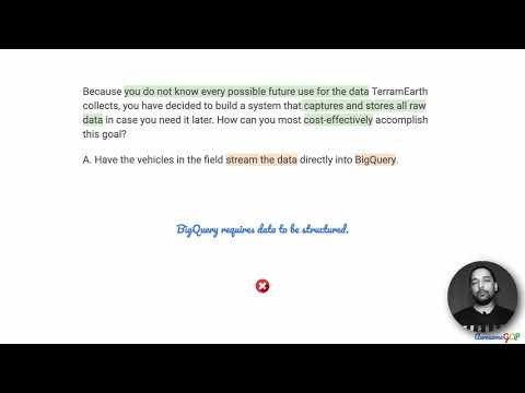 PCA-1 Quick, GCP Professional Architect - Data Warehouse vs Lake, BigQuery vs Cloud Storage vs HDFS
