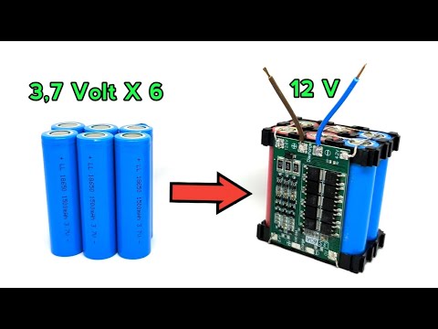 How to Assemble a 12 volt lithium battery from 6 18650 batteries