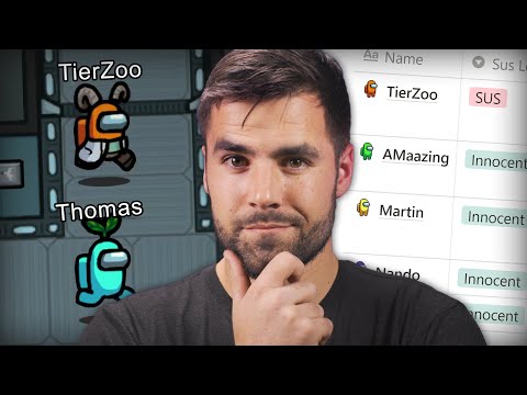 I made a 9001 IQ Among Us tracker tool in Notion...