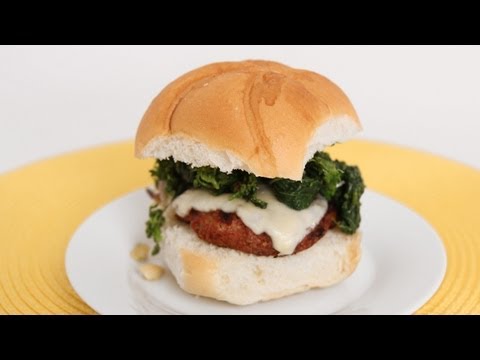 Sausage & Broccoli Rabe Burgers Recipe - Laura Vitale - Laura in the Kitchen Episode 608