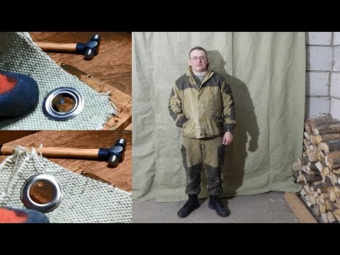 Брезентовые шторы и установка люверсов