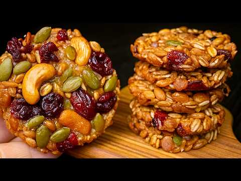 No sugar! Healthy cookies without flour, sugar, and gluten! Energy dessert!