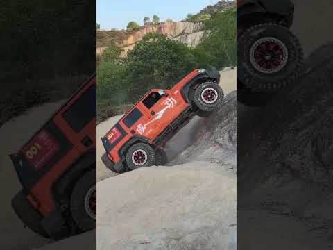 The vehicle participated in the heart-stopping off-road challenge #offroad #car