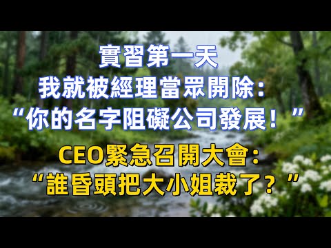 實習第一天，我就被經理當眾開除：“你的名字阻礙公司發展！”CEO緊急召開大會：“誰昏頭把大小姐裁了？”