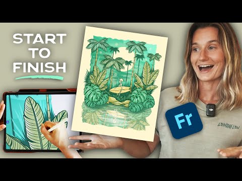 My Full Step-by-Step Illustration Process (Using Adobe Fresco)