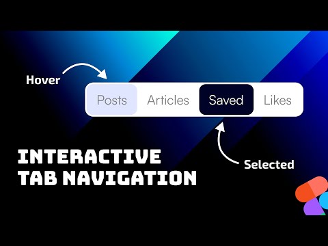 INTERACTIVE TAB NAVIGATION in Figma | Figma Tutorial Animation