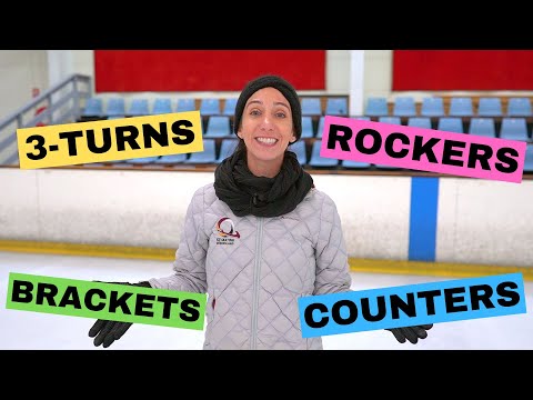 The Four Figure Skating Turns (3-Turns, Brackets, Counters & Rockers)