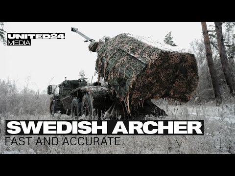 Swedish Archer FH77BW L52 Howitzer in the Donetsk Region. Sniper Artillery in Action