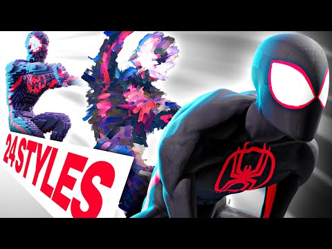 I Made a Across the Spider-Verse Animation in 24 Styles