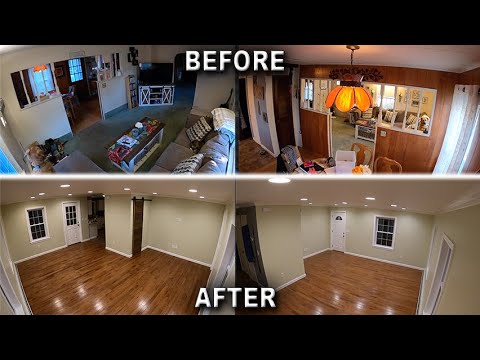 Living Room Remodel Time-Lapse Complete Gut 5 Month Renovation