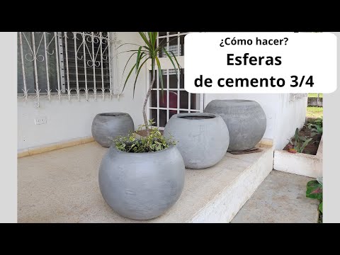 3. Cómo hacer una esfera de cemento grande 3/4