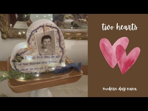 DIY Memory Hearts | Honoring Loved Ones with Photos, Fabric & Found Treasures