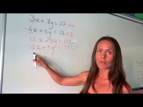 The Maths Prof: Solve Simultaneous Equations part 2 (by elimination)