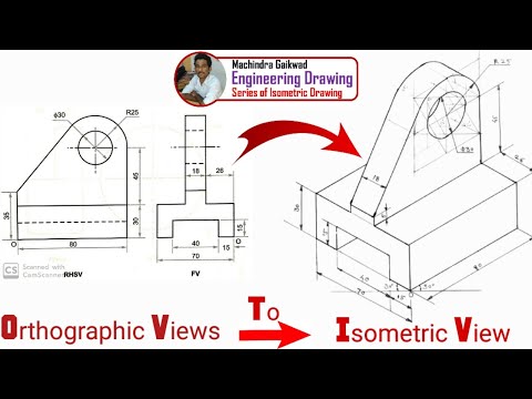 Isometric drawing engineering drawing | Isometric view in engineering drawing