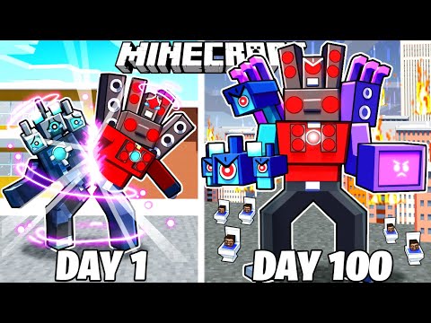 I Survived 100 Days as a MUTANT TITAN in HARDCORE Minecraft!