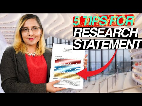 How to write a research statement for MS/PhD