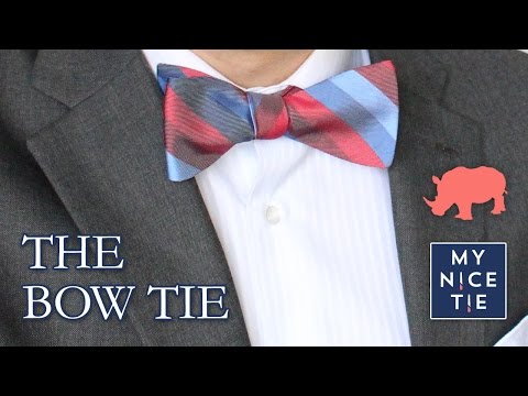 How to Tie a BOW TIE (slow=beginner) | How to Tie a Tie with a Freestyle Bow (easy)