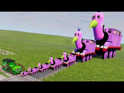 Big & Small Opila Bird the Train vs Choo-Choo Charles Jumbo Josh Train | BeamNG.Drive