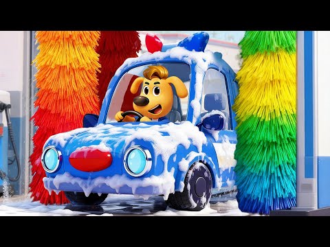 Car Wash Day | Let's Wash the Car | Fun Story | Kids Cartoon | Sheriff Labrador