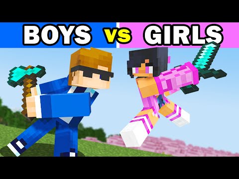 Girls VS Boys in Minecraft