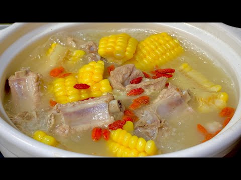 When stewing corn ribs soup, remember not to blanch, here is a trick for you, the soup is delicious