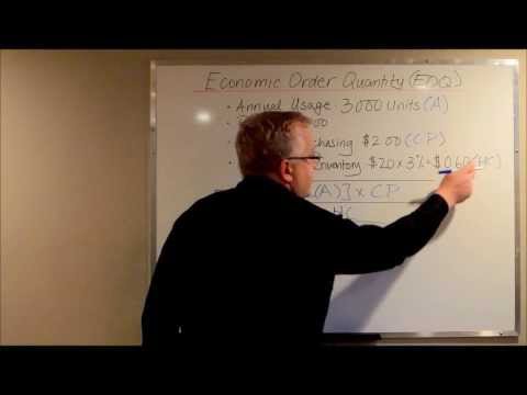 Calculating EOQ - Economic Order Quantity (Inventory Costs & Purchasing Costs)