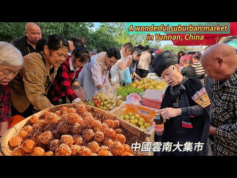 Huge rural markets in Yunnan, China, strange street food, and the real lives of ordinary people