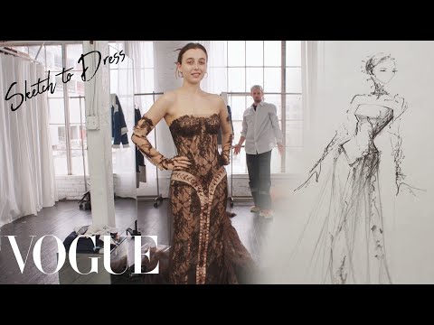 How Emma Chamberlain’s Gothy Met Look Was Made, From Sketch to Dress | Vogue