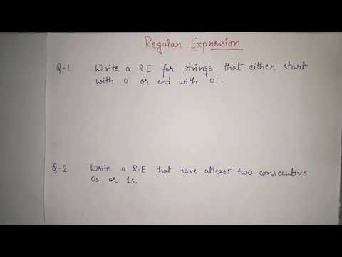 Regular Expressions in TOC | Regular Language to Regular Expression| RE in automata| Compiler design
