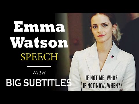 Emma Watson's Speech on Gender Equality | ENGLISH SPEECH with BIG Subtitles
