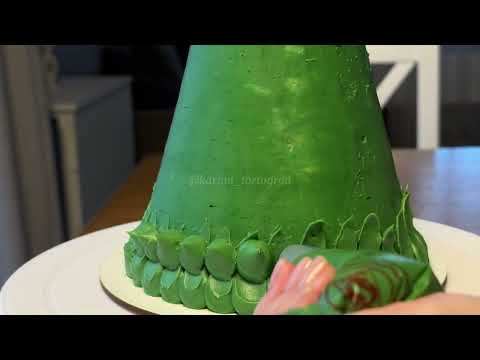 КАК сделать 3Д торт елка 🎄 рецепт торта "Клубничный милкшейк"