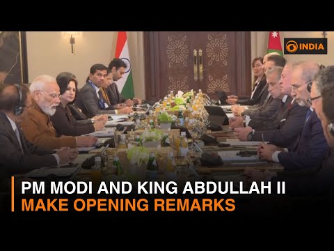 PM Modi and King Abdullah II make opening remarks