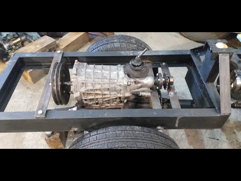 №3Мини Трактор(Погрузчик)4х4 переломка Своими руками УСТАНОВИЛ КОРОБУ