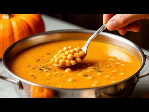 🔥 Pumpkin Chickpea Soup That Went Viral — Simple, Cheap & Incredibly Delicious!🌟
