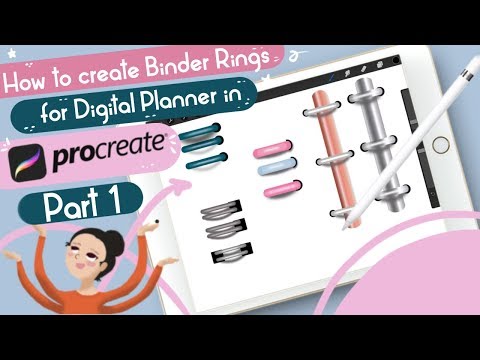 HOW TO CREATE DIGITAL BINDER RING FOR PLANNERS IN PROCREATE APP | Part 1