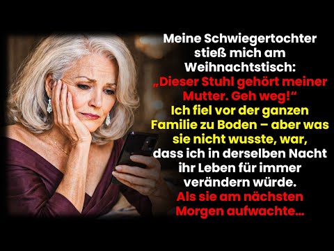 Meine Schwiegertochter stieß mich beim Weihnachtsessen – ich fiel… 23 Anrufe änderten alles