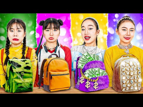 Pauvre Vs Riche Vs Super Riche Vs Élève Normal À L'école!