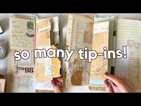 Textured backgrounds & tip-ins in my junk journal ✨