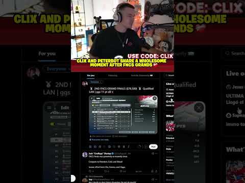 Clix and Peterbot share a wholesome moment after FNCS Grands ❤️‍🩹