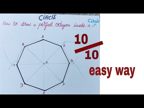 How to Draw a Perfect Octagon Inside a Circle |✅# Geometry Tutorial in Hindi