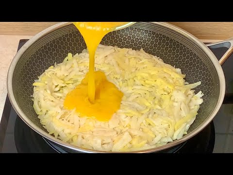 Just grate 2 Potatoes and add 2 Eggs! Just 2 ingredients! Quick breakfast
