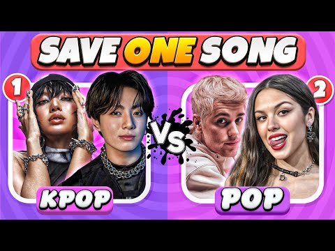 Pop vs kpop 🍬: save one song 🎶| music quiz ✨