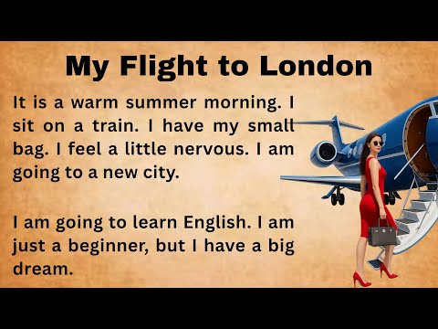 I Go to London  || My Flight to London || Learn English Through My Story