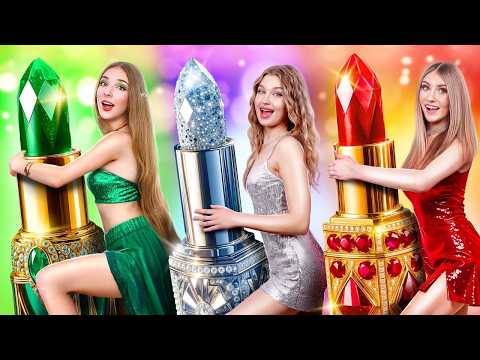 Smaragd, Rubin und Diamant Mädchen! Reiche vs. Arme vs. Giga-Reiche Schülerin in der Schule