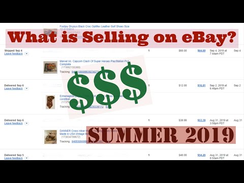 What sold on Ebay this summer of 2019