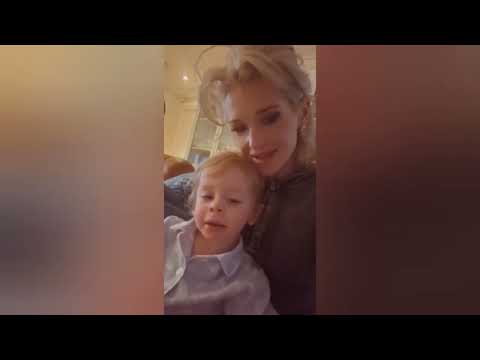 Kelly Osbourne's son Sydney says good morning